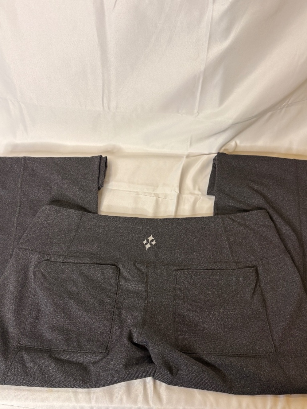 Jofit Women’s Leggings Medium Dk Gray/Black High Rise Yoga Athletic Pocket Pants